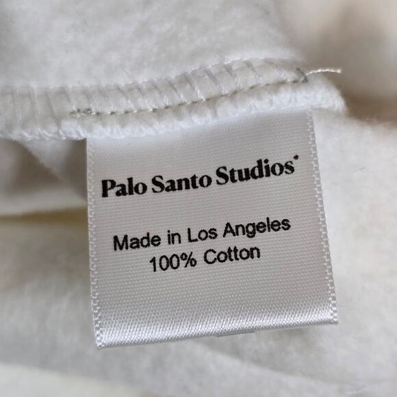 Palo Santo Studios White Cotton Oversized Sweatpant, Size S - M, Unisex - Picture 4 of 16